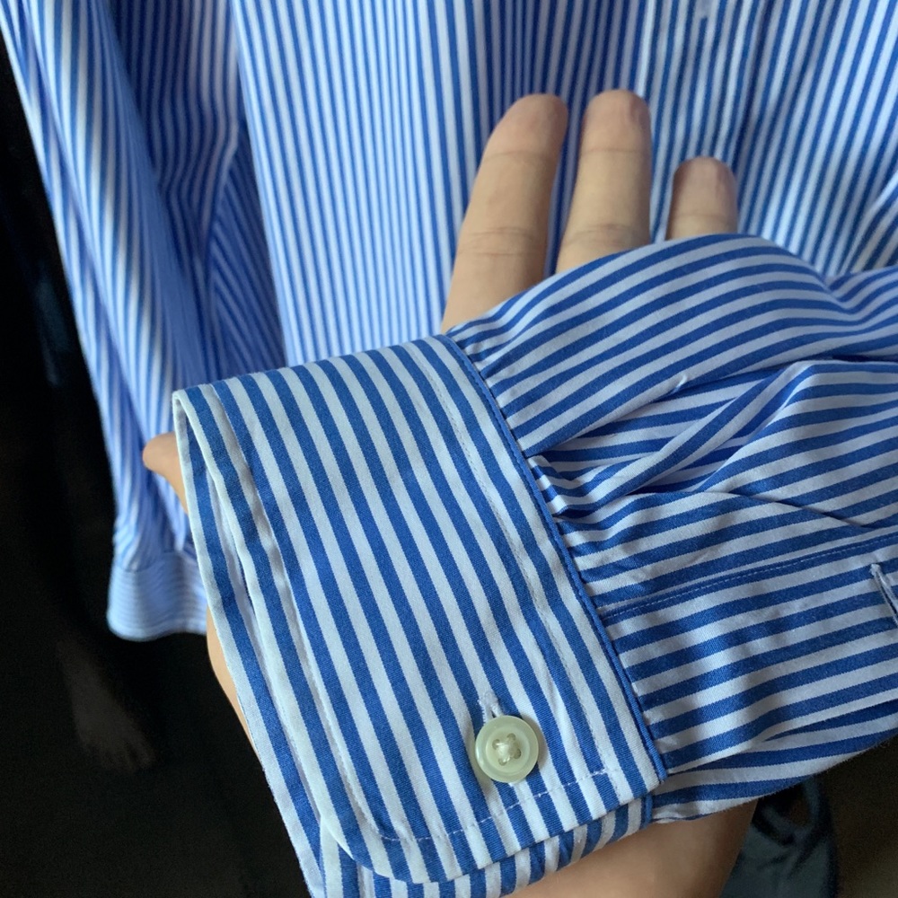 Polo Ralph Lauren Button Down Blue Stripe Shirt - Picture 5 of 5